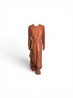 NWOT Annah Hariri Terracotta Maxi Dress US 1